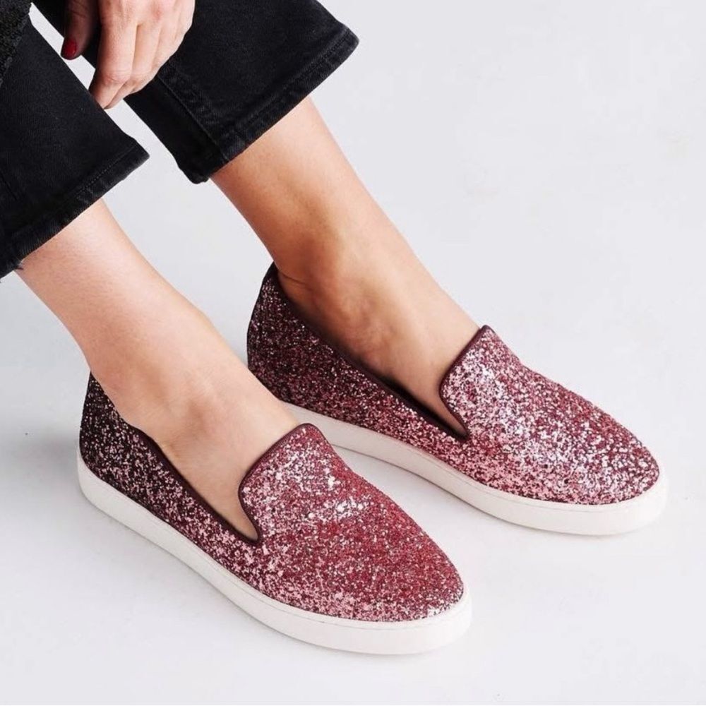 Birdies Ombré Rose Sparkle Glitter Swift Sneakers Loafers Women’s 7‎